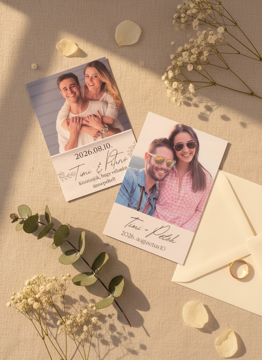 Esküvői hűtőmágnes köszönőajándék